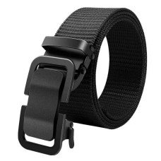 Canvas nylon belt versatile, non perforated, automatic buckle canvas waist belt lightweight, ultra-thin, durable
